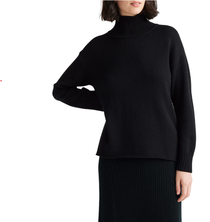 Cropped Funnel Neck Jumper