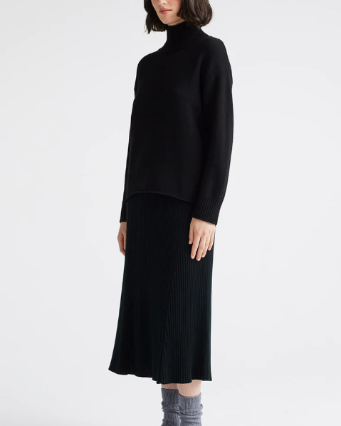 Cropped Funnel Neck Jumper