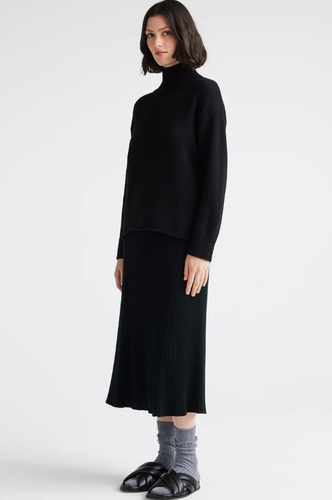 Cropped Funnel Neck Jumper