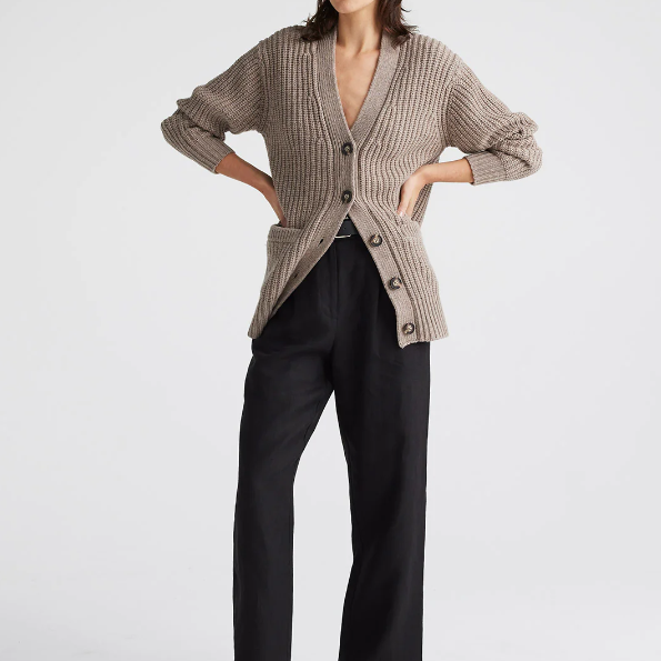 Oversized Rib Cardigan