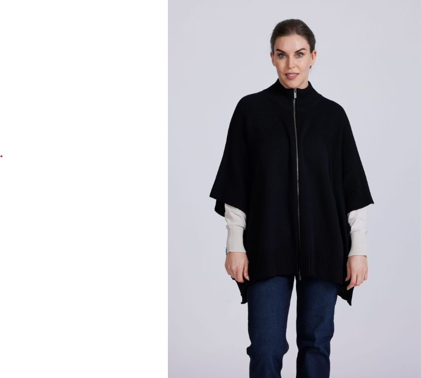 Merino Rib Poncho