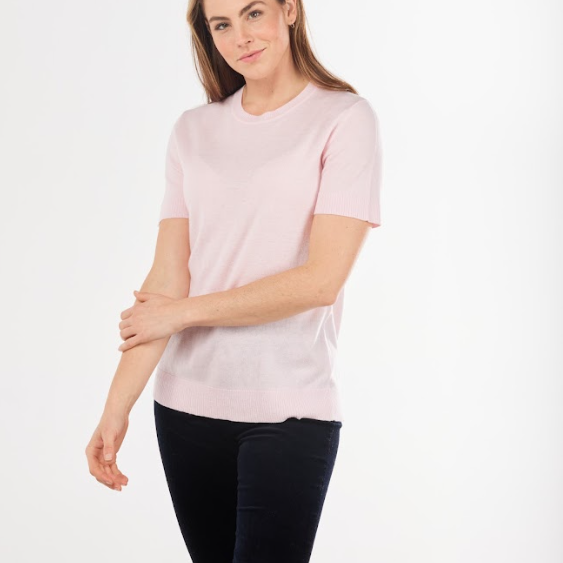 Knit Cas SS Top