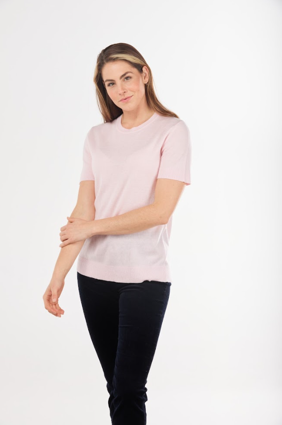 Knit Cas SS Top