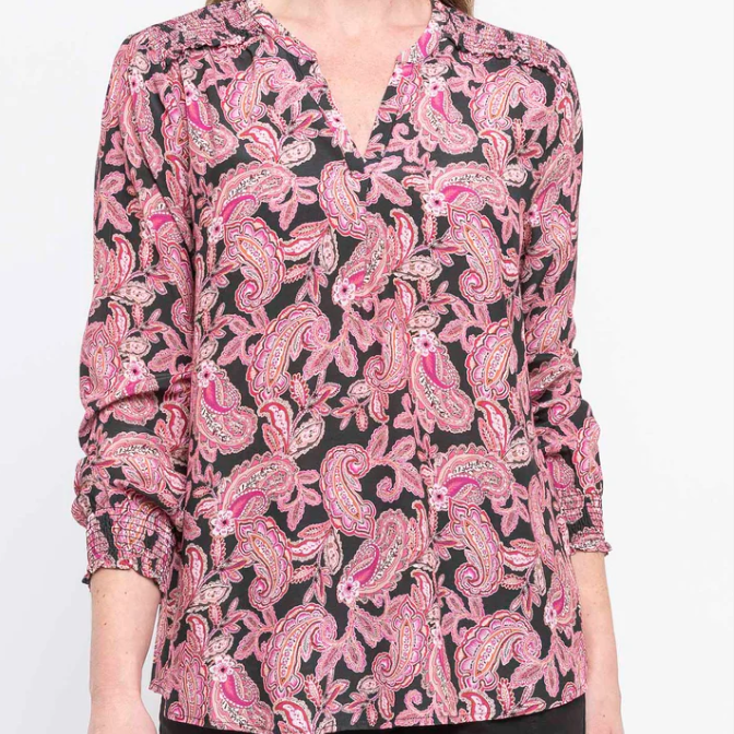 Rose Paisley Top