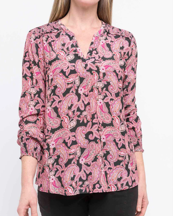 Rose Paisley Top