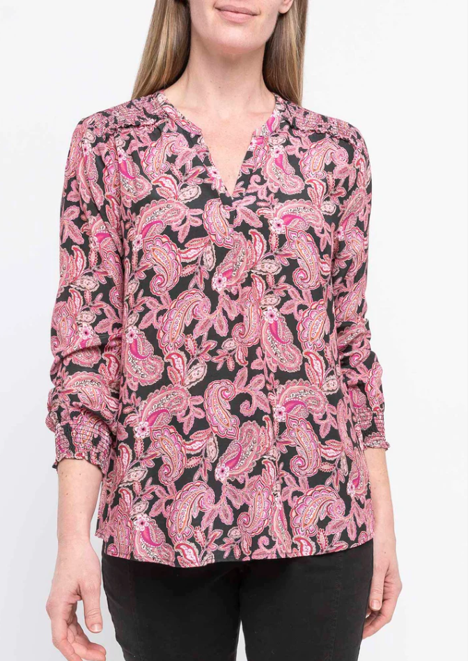 Rose Paisley Top