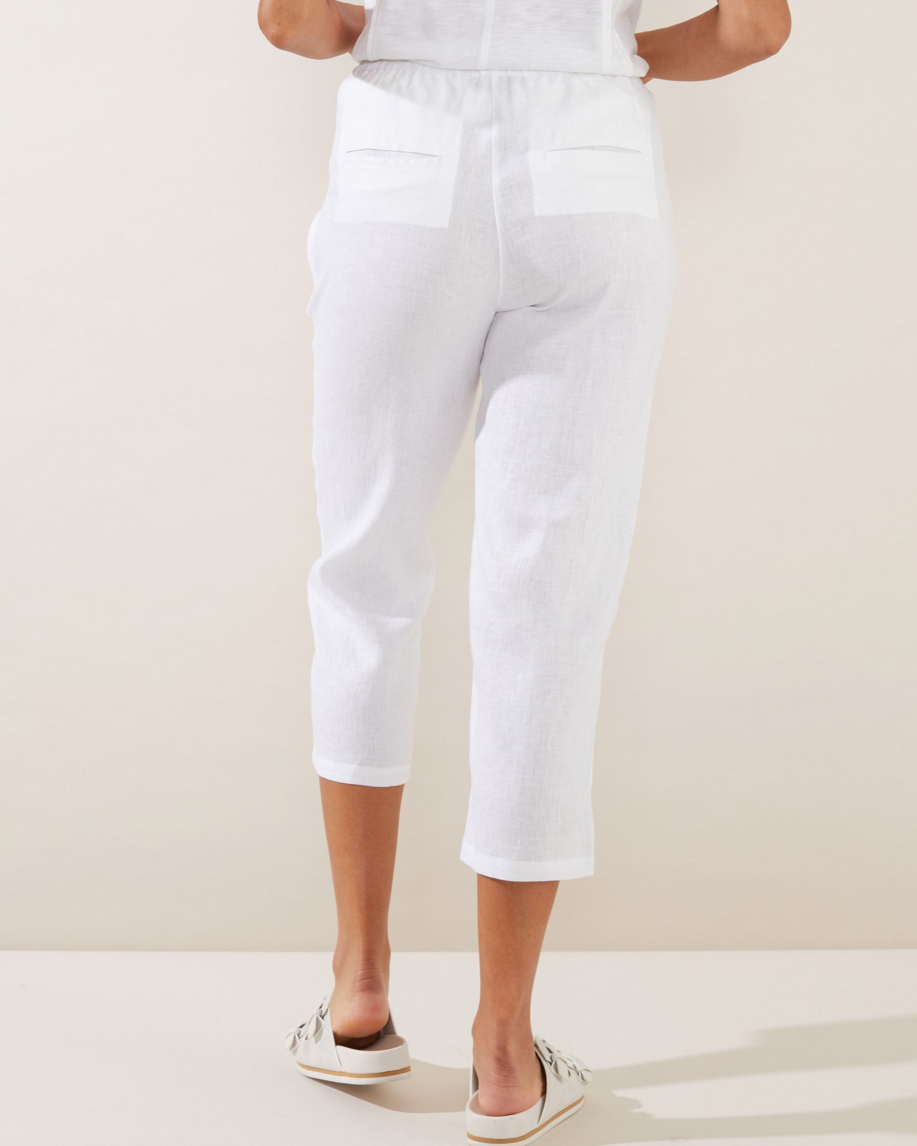 Washer Linen  Crop Pant